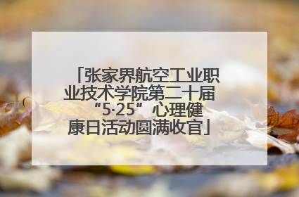 张家界航空工业职业技术学院第二十届“5·25”心理健康日活动圆满收官
