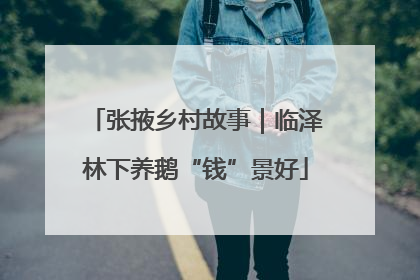 张掖乡村故事｜临泽林下养鹅“钱”景好