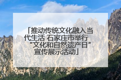 推动传统文化融入当代生活 石家庄市举行“文化和自然遗产日”宣传展示活动