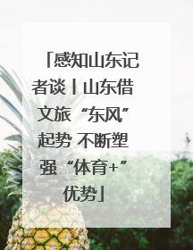 感知山东记者谈丨山东借文旅“东风”起势 不断塑强“体育+”优势