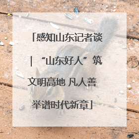 感知山东记者谈｜“山东好人”筑文明高地 凡人善举谱时代新章