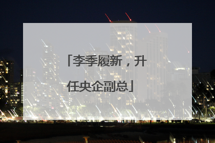 李季履新，升任央企副总