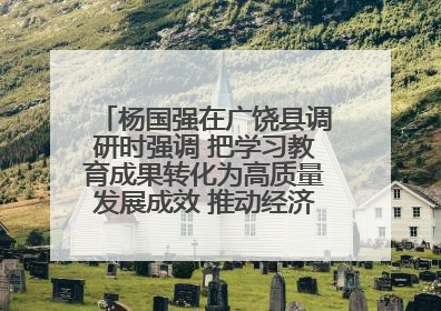 杨国强在广饶县调研时强调 把学习教育成果转化为高质量发展成效 推动经济稳健向好进中提质