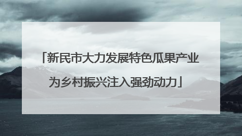 新民市大力发展特色瓜果产业 为乡村振兴注入强劲动力