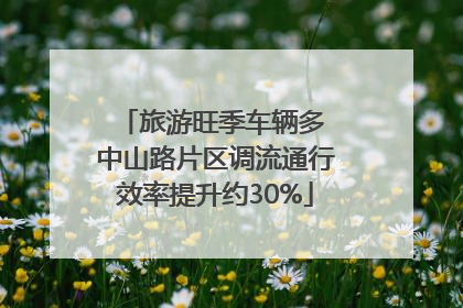 旅游旺季车辆多 中山路片区调流通行效率提升约30%