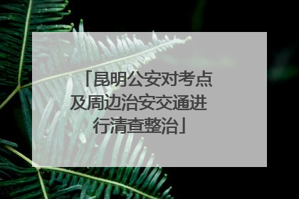 昆明公安对考点及周边治安交通进行清查整治