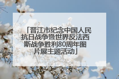 晋江市纪念中国人民抗日战争暨世界反法西斯战争胜利80周年图片展主题活动