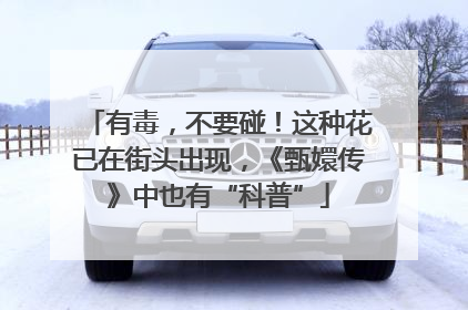 有毒，不要碰！这种花已在街头出现，《甄嬛传》中也有“科普”
