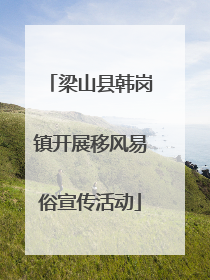 梁山县韩岗镇开展移风易俗宣传活动