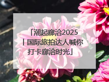 潮起廊洽2025丨国际旅拍达人喊你打卡廊洽时光