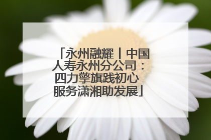 永州融耀丨中国人寿永州分公司：四力擎旗践初心 服务潇湘助发展