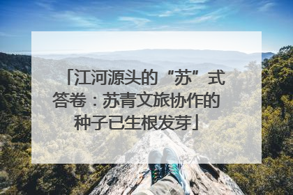 江河源头的“苏”式答卷：苏青文旅协作的种子已生根发芽
