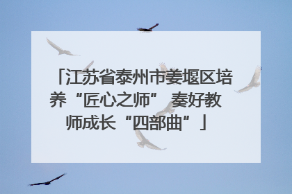江苏省泰州市姜堰区培养“匠心之师” 奏好教师成长“四部曲”