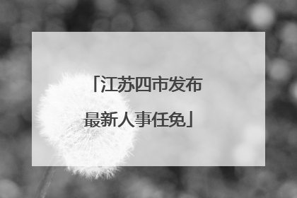 江苏四市发布最新人事任免