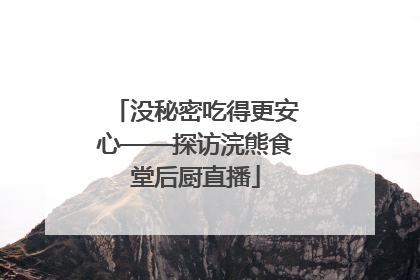 没秘密吃得更安心——探访浣熊食堂后厨直播