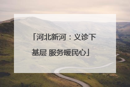 河北新河：义诊下基层 服务暖民心