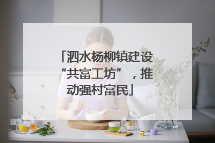 泗水杨柳镇建设“共富工坊”，推动强村富民
