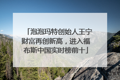 泡泡玛特创始人王宁财富再创新高，进入福布斯中国实时榜前十