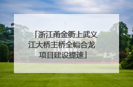 浙江甬金衢上武义江大桥主桥全幅合龙 项目建设提速