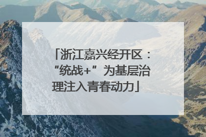浙江嘉兴经开区：“统战+”为基层治理注入青春动力