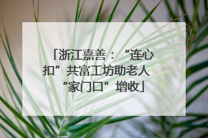 浙江嘉善：“连心扣”共富工坊助老人“家门口”增收