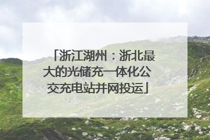 浙江湖州：浙北最大的光储充一体化公交充电站并网投运