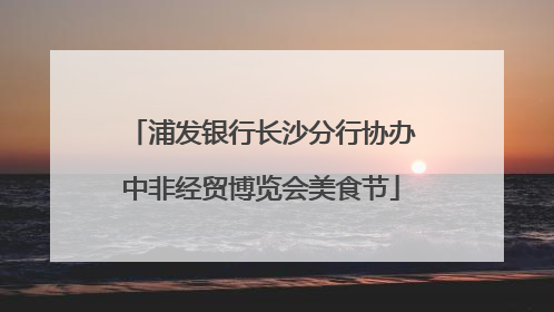 浦发银行长沙分行协办中非经贸博览会美食节
