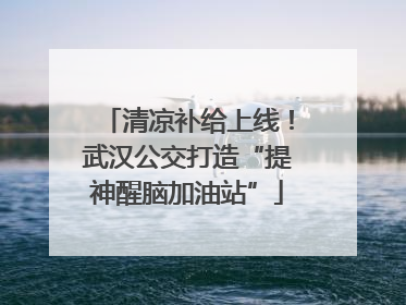 清凉补给上线！武汉公交打造“提神醒脑加油站”
