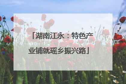 湖南江永：特色产业铺就瑶乡振兴路