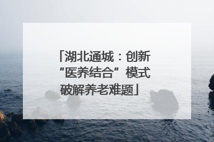 湖北通城：创新 “医养结合”模式 破解养老难题