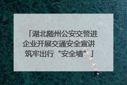 湖北随州公安交警进企业开展交通安全宣讲筑牢出行“安全墙”