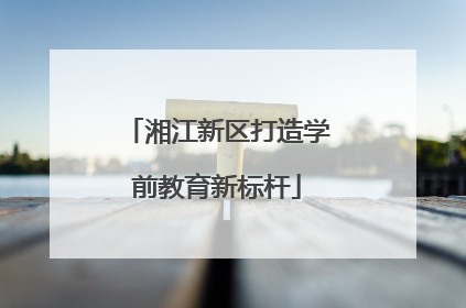 湘江新区打造学前教育新标杆