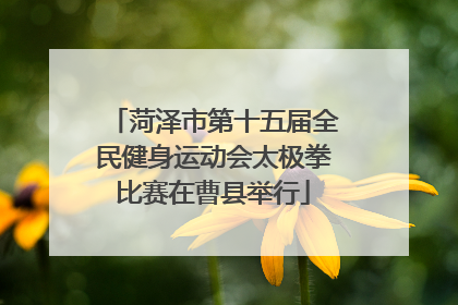 菏泽市第十五届全民健身运动会太极拳比赛在曹县举行
