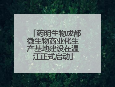 药明生物成都微生物商业化生产基地建设在温江正式启动