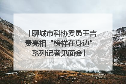 聊城市科协委员王吉贵亮相“榜样在身边”系列记者见面会