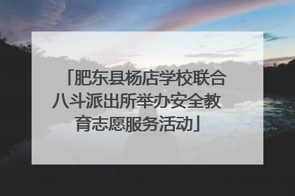 肥东县杨店学校联合八斗派出所举办安全教育志愿服务活动