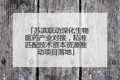 苏滨联动深化生物医药产业对接，精准匹配技术资本资源推动项目落地