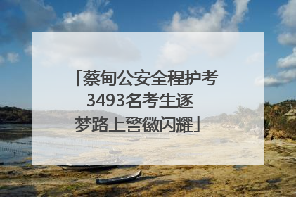 蔡甸公安全程护考 3493名考生逐梦路上警徽闪耀