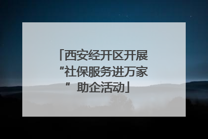 西安经开区开展“社保服务进万家”助企活动