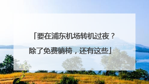 要在浦东机场转机过夜？除了免费躺椅，还有这些