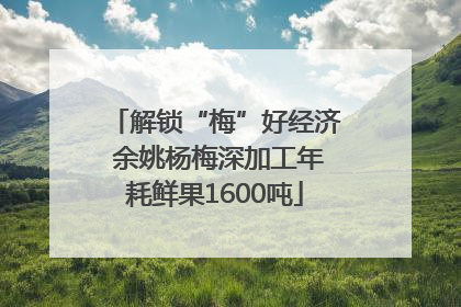 解锁“梅”好经济 余姚杨梅深加工年耗鲜果1600吨