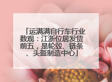 运满满自行车行业数观：江浙位居发货前五，是轮毂、链条、头盔制造中心