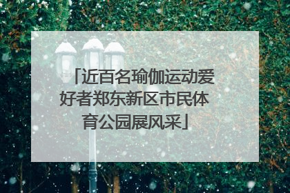 近百名瑜伽运动爱好者郑东新区市民体育公园展风采