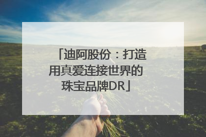 迪阿股份：打造用真爱连接世界的珠宝品牌DR