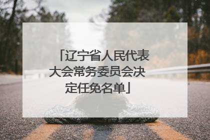 辽宁省人民代表大会常务委员会决定任免名单
