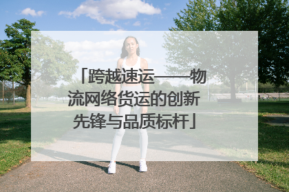 跨越速运——物流网络货运的创新先锋与品质标杆