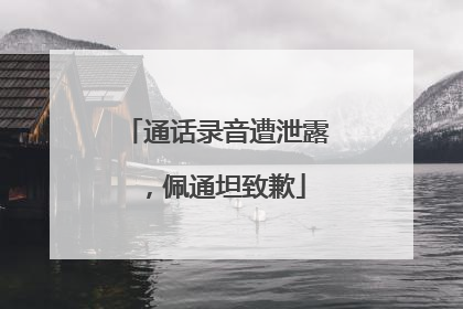 通话录音遭泄露，佩通坦致歉