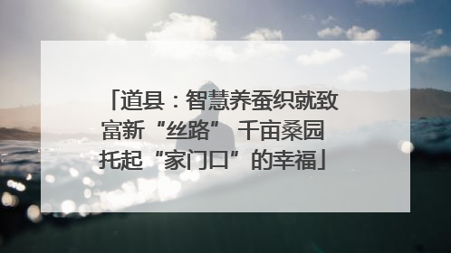 道县：智慧养蚕织就致富新“丝路” 千亩桑园托起“家门口”的幸福