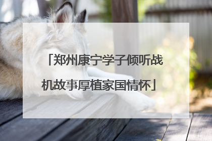 郑州康宁学子倾听战机故事厚植家国情怀