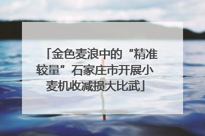 金色麦浪中的“精准较量”石家庄市开展小麦机收减损大比武